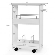 Load image into Gallery viewer, Slim Rolling 3-Tier Bathroom Mobile Shelving Cabinet wih Handle