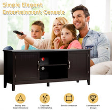 Load image into Gallery viewer, Entertainment Media TV Stand with Storage Cabinets-Brown