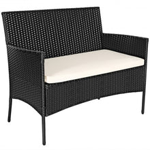 Load image into Gallery viewer, 4 Pcs Patio Rattan Cushioned Sofa Furniture Set