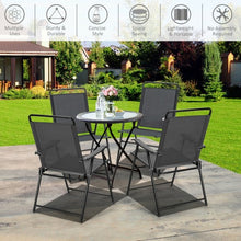 Load image into Gallery viewer, 4Pcs Portable Outdoor Camping Lawn Garden Patio Folding Chair with Armrest