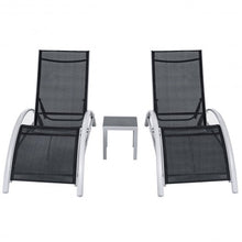 Load image into Gallery viewer, 3 pcs Outdoor Patio Pool Lounger Set