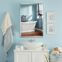 Load image into Gallery viewer, 24" x 36" Rectangle Wall Mounted Bathroom Beveled Mirror