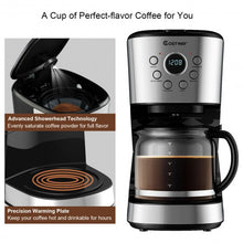 Load image into Gallery viewer, 12-cup LCD Display Programmable Coffee Maker Brew Machine
