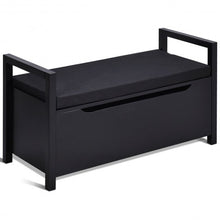Load image into Gallery viewer, Shoe Bench Hallway Entryway Storage Rack w/ Cushion Seat-Black
