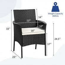 Load image into Gallery viewer, 2 pieces Patio Wicker Chairs with Cozy Seat Cushions