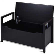 Load image into Gallery viewer, Shoe Bench Hallway Entryway Storage Rack w/ Cushion Seat-Black