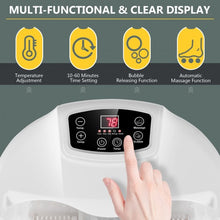 Load image into Gallery viewer, Foot Spa Tub with Bubbles and Electric Massage Rollers for Home Use-White
