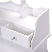 Load image into Gallery viewer, White Vanity Makeup Dressing Table with Mirror + 3 Drawers