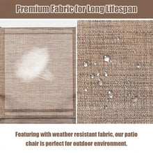 Load image into Gallery viewer, 2 PCS Patio Chairs Outdoor Dining Chair with Armrest-Brown