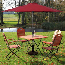 Load image into Gallery viewer, 9FT Patio Solar Umbrella LED Patio Market Steel Tilt W/ Crank Outdoor New-Burgundy