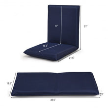 Load image into Gallery viewer, Adjustable 6-position Floor Chair Folding Lazy Man Sofa Chair-Navy