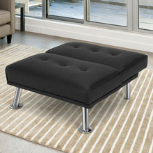 Load image into Gallery viewer, Single Sofa Lounge Chair with Metal Legs and Adjustable Backrest-Black