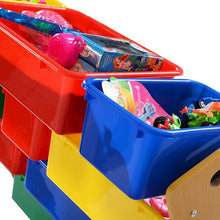 Load image into Gallery viewer, Toy Storage Organizer for kids with 12 Colorful Plastic Bins