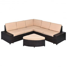 Load image into Gallery viewer, 6 Pcs Patio Furniture Set Rattan Wicker Table Shelf