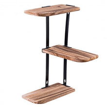 Load image into Gallery viewer, Wall Corner Shelves 3-Tier Rustic Wood Floating Storage Shelves