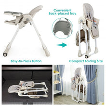 Load image into Gallery viewer, Baby Convertible High Chair with Wheels-Gray