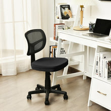 Load image into Gallery viewer, Armless Computer Chair w/Height Adjustment & Breathable Mesh- Home Office-Black