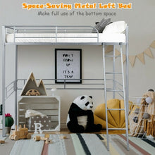 Load image into Gallery viewer, Metal Loft Twin Bed Frame Single High Loft Bed-Silver