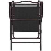 Load image into Gallery viewer, Set of 2 Patio Folding Sling Back Camping Deck Chairs-Black