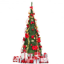 Load image into Gallery viewer, 6 Ft Pre-lit Spruce Christmas Tree with Light and Ribbon