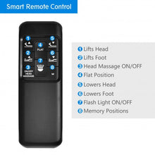 Load image into Gallery viewer, Adjustable Electric Bed Frame with Massage Remote Control