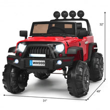 Load image into Gallery viewer, 12V Kids Spring Suspension Ride On Truck-Red
