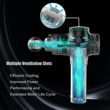 Load image into Gallery viewer, Powerful Rechargeable Deep Muscle Massager with 4 Heads-Silver