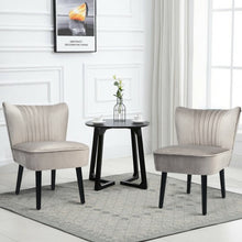 Load image into Gallery viewer, Set of 2 Armless Upholstered Leisure Accent Chair-Brown