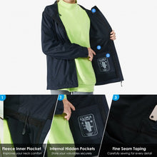 Load image into Gallery viewer, Women's Waterproof & Windproof Rain Jacket with Velcro Cuff-Navy-L