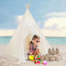 Load image into Gallery viewer, Kids Lace Teepee Tent Folding Children Playhouse W/Bag