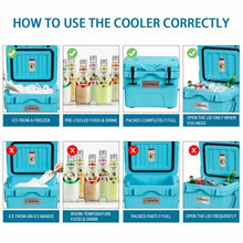 Load image into Gallery viewer, 16 Quart Portable Ice Cooler with 24 Cans-Blue