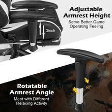 Load image into Gallery viewer, Massage Gaming Chair with Footrest-White