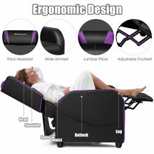 Load image into Gallery viewer, Home Massage Gaming Recliner Chair-Purple
