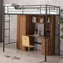 Load image into Gallery viewer, Metal Twin Loft Ladder Beds-Black