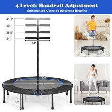 Load image into Gallery viewer, 47" Folding Trampoline Fitness Exercise Rebound with Handle for Adults and Kids-Blue