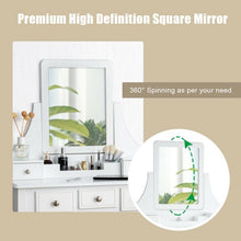 Load image into Gallery viewer, 5 Drawers Removable Box Makeup Dressing Vanity Set-White