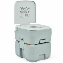 Load image into Gallery viewer, 5.3 Gallon 20L Outdoor Portable Toilet w/Level Indicator for RV Travel Camping
