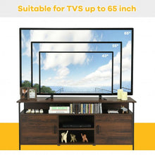 Load image into Gallery viewer, 58" Wood TV Stand Entertainment Media Center Console with Storage Cabinet