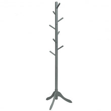 Load image into Gallery viewer, Adjustable Wooden Tree Coat Rack with 8 Hooks-Gray