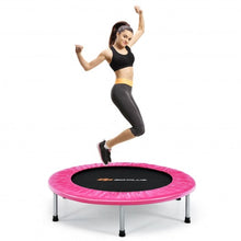 Load image into Gallery viewer, 38" Mini Folding Trampoline Portable Leisure Fitness Backboard-Pink
