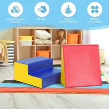 Load image into Gallery viewer, 2 Pcs Soft Foam Indoor Toddler Climb Slide Activity Play Set -Blue