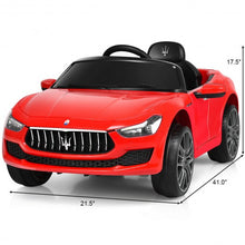 Load image into Gallery viewer, 12V Remote Control Maserati Licensed Kids Ride on Car-Red