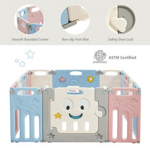 Load image into Gallery viewer, 14-Panel Foldable Baby Playpen Kids Activity Centre-Multicolor