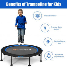 Load image into Gallery viewer, 47" Folding Trampoline Fitness Exercise Rebound with Safety Pad Kids and Adults-Blue