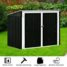 Load image into Gallery viewer, Horizontal Storage Shed 68 Cubic Feet for Garbage Cans