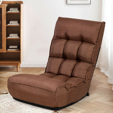 Load image into Gallery viewer, 4-Position Adjustable Floor Chair Folding Lazy Sofa