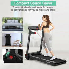 Load image into Gallery viewer, 3HP Folding Electric Treadmill Running Machine with Bluetooth Speaker-Red