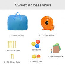 Load image into Gallery viewer, Kids Inflatable Jungle Bounce House Castle with Blower