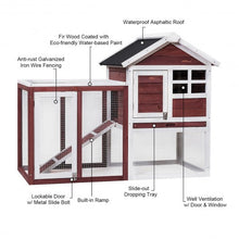 Load image into Gallery viewer, 48" x 24" x 36" Wooden Rabbit Hutch Poultry Cage