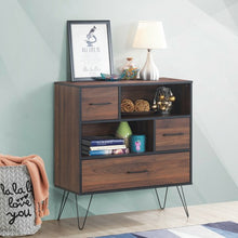 Load image into Gallery viewer, Multipurpose Sideboard Storage Cabinet with Metal Leg & Drawers